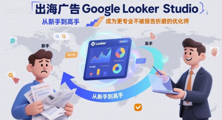 出海广告Google Looker Studio从新手到高手，成为更专业不被报告折磨的优化师-赚钱驿站