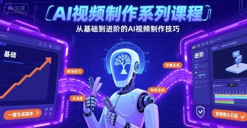 AI视频制作系列课程，从基础到进阶的AI视频制作技巧全涵盖-赚钱驿站