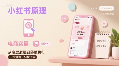 小红书原理以及详细实操流程，小红书电商教程-赚钱驿站