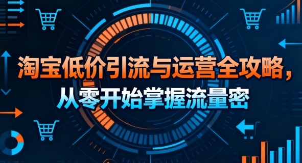 淘宝低价引流与运营全攻略，从零开始掌握流量密码-赚钱驿站