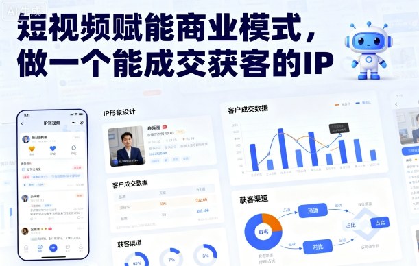 短视频赋能商业模式，做一个能成交获客的IP-赚钱驿站