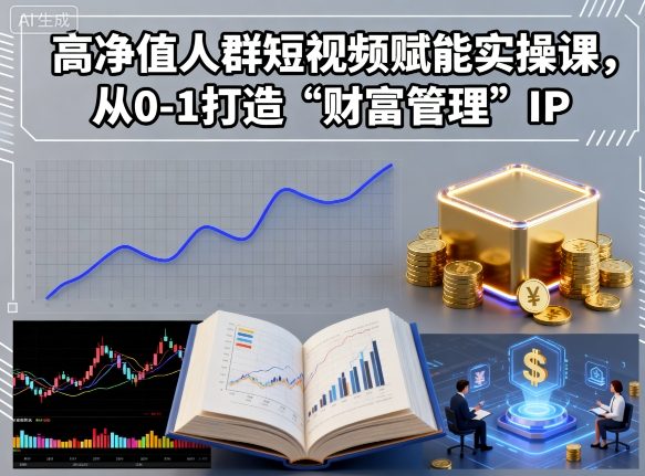 高净值人群短视频赋能实操课，从0-1打造“财富管理”IP-赚钱驿站