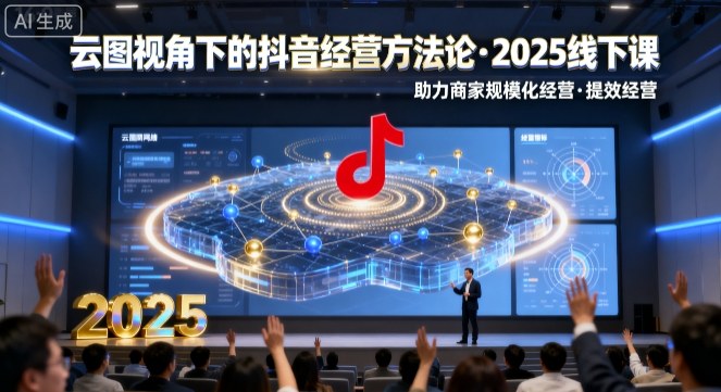 云图视角下的抖音经营方法论，2025线下课，助力商家规模化经营，提效经营（录音+字幕）-赚钱驿站