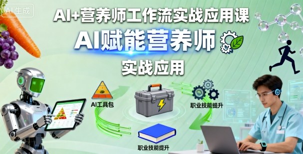 AI+营养师工作流实战应用课，AI赋能营养师-赚钱驿站