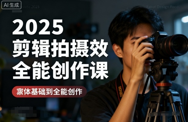 2025剪辑拍摄特效全能创作课，零基础到全能创作-赚钱驿站