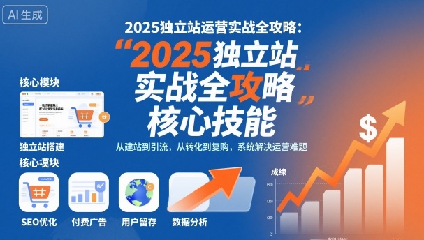2025独立站运营实战全攻略，一站式掌握独立站运营核心技能-赚钱驿站