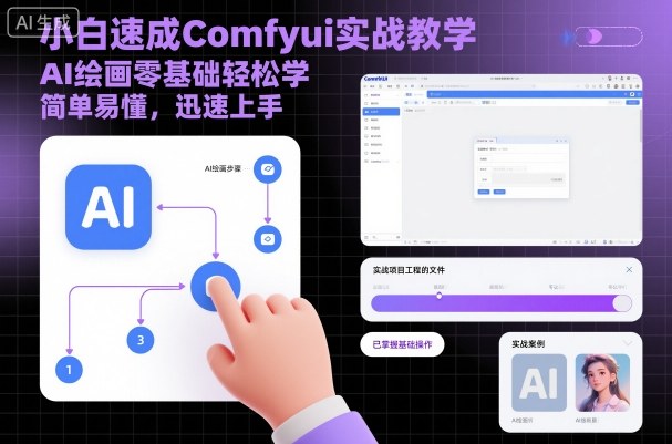小白速成Comfyui实战教学，AI绘画零基础轻松学，简单易懂，迅速上手-赚钱驿站