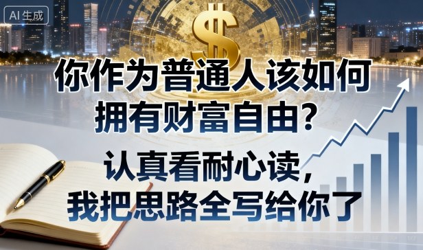 付费文章：你作为普通人该如何拥有财富自由？认真看耐心读，我把思路全写给你了-赚钱驿站