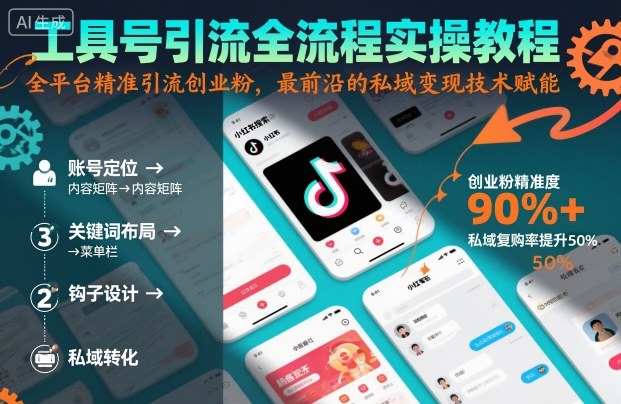 工具号引流全流程保姆级实操教程，全平台精准引流创业粉，最前沿的私域变现技术赋能-赚钱驿站