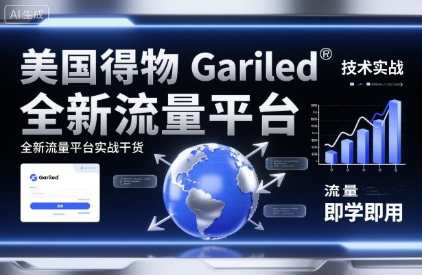 美国得物Gariled技术实战，全新流量平台​实战干货，即学即用-赚钱驿站