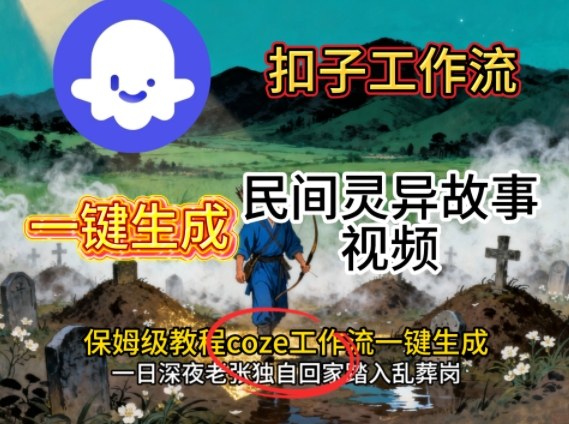 Coze扣子工作流一键生成民间灵异故事视频，保姆级教程搭建教学-赚钱驿站
