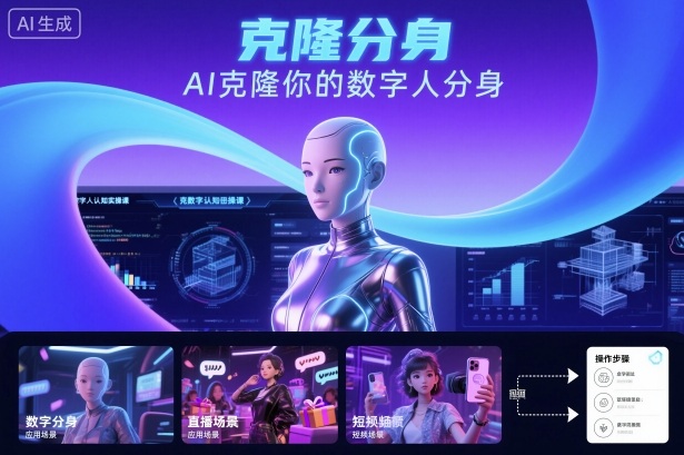 AI数字人认知实操课，克隆你的数字人分身-赚钱驿站