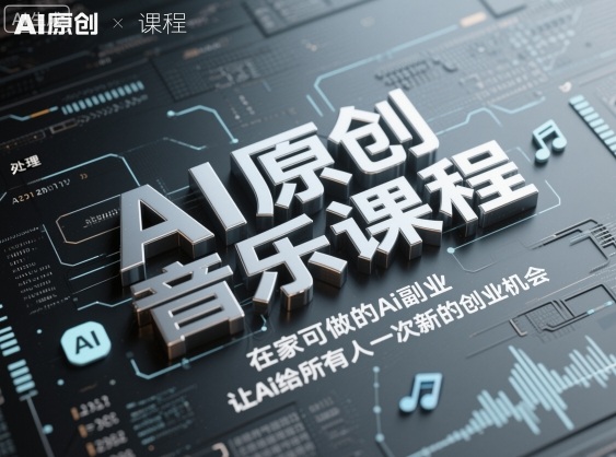 AI原创音乐课程，在家可做的Ai副业，让Ai给所有人一次新的创业机会-赚钱驿站
