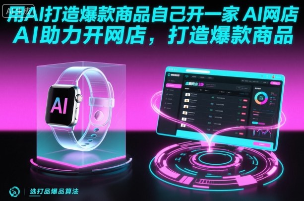 用AI打造爆款商品自己开一家AI网店，AI助力开网店，打造爆款商品-赚钱驿站