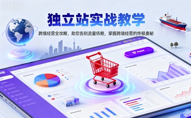独立站实战教学，跨境经营全攻略，助您告别流量依赖，掌握跨境经营的终极奥-赚钱驿站
