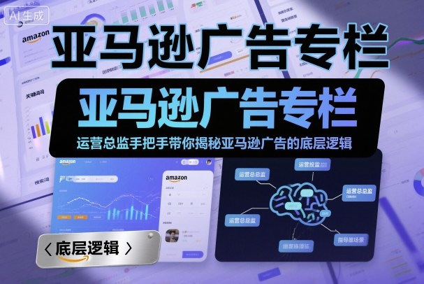 亚马逊广告专栏：运营总监手把手带你揭秘亚马逊广告的底层逻辑-赚钱驿站