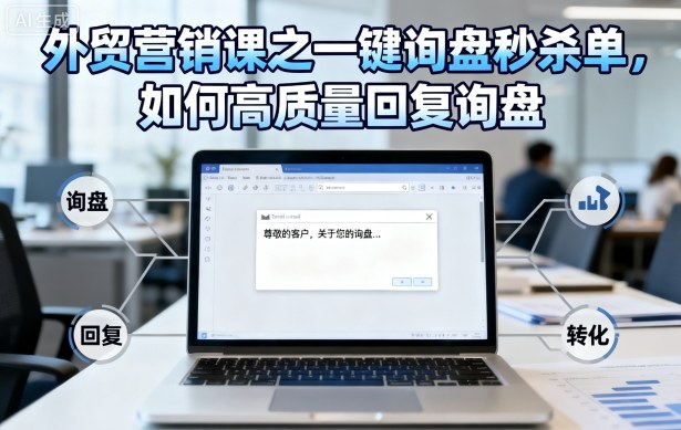 外贸营销课之一键询盘秒杀单，如何高质量回复询盘-赚钱驿站