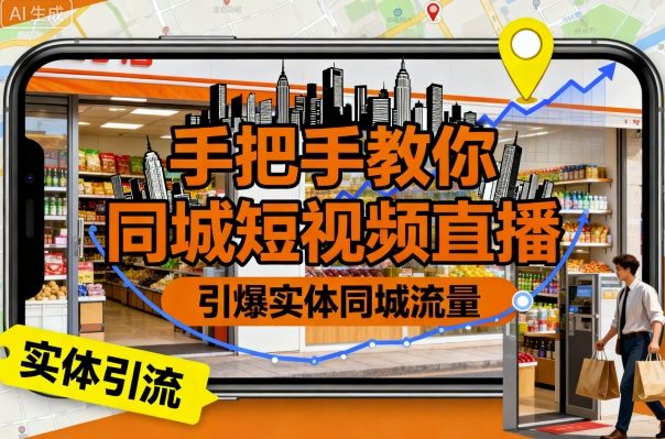手把手教你同城短视频直播，引爆实体同城流量-赚钱驿站