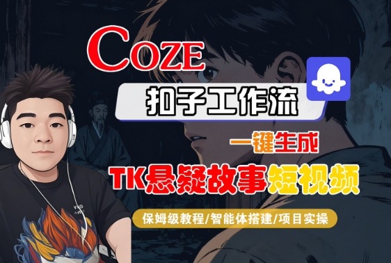 Coze扣子智能体工作流一键生成“TK悬疑故事“短视频，全流程保姆级教学-赚钱驿站