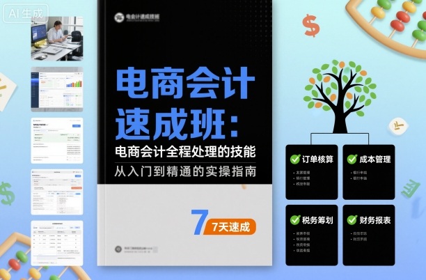 电商会计速成班，电商会计全程处理的技能-赚钱驿站