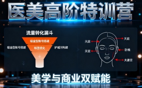 0-1000W医美高阶特训营课程，美学与商业双赋能-赚钱驿站