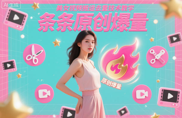 美女视频搬运去重技术教学，条条原创爆量-赚钱驿站