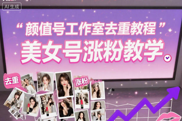 颜值号工作室去重教程，美女号涨粉教学-赚钱驿站