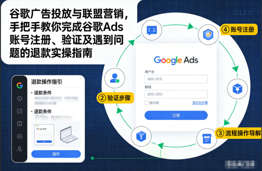 谷歌广告投放与联盟营销，手把手教你完成谷歌Ads账号注册、验证及遇到问题的退款实操指南-赚钱驿站