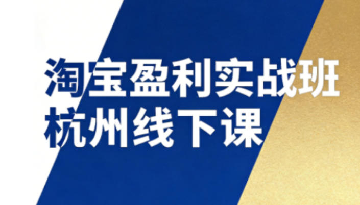 淘宝盈利实战班杭州线下课12月26-28日（音频+字幕），帮你掌握SOP流程+12门核心技术-赚钱驿站