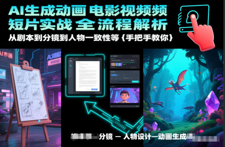 AI生成动画电影视频短片实战全流程解析，从剧本到分镜到人物一致性等手把手教你-赚钱驿站