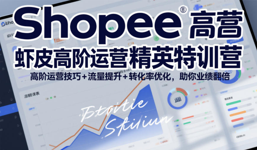 Shopee虾皮高阶运营精英特训营，高阶运营技巧+流量提升+转化率优化，助你业绩翻倍-赚钱驿站