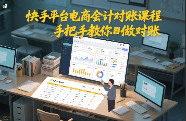 快手平台电商会计对账课程，手把手教你做对账-赚钱驿站