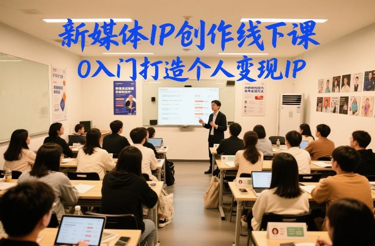 新媒体IP创作线下课，0入门打造个人变现IP-赚钱驿站