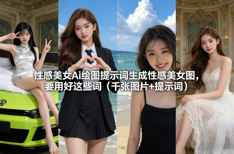 性感美女Ai绘图提示词生成性感美女图，要用好这些词（千张图片+提示词）-赚钱驿站