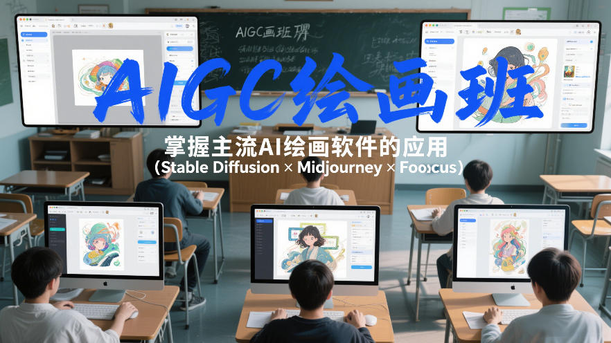 AIGC绘画班，掌握主流Ai绘画软件的应用（Stable Diffusion x Midjourney x Fooocus）-赚钱驿站