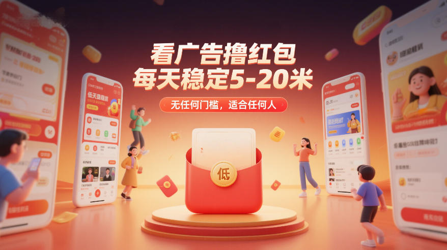 看广告撸红包，每天稳定5-20米，无任何门槛，适合任何人-赚钱驿站