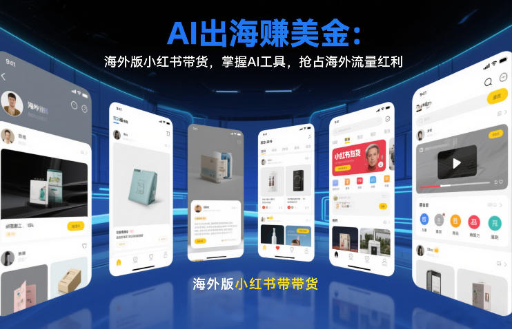 AI出海賺美金：海外版小红书带货，掌握AI工具，抢占海外流量红利（更新2026）-赚钱驿站