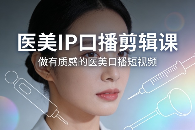 医美IP口播剪辑课，做有质感的医美口播短视频-赚钱驿站