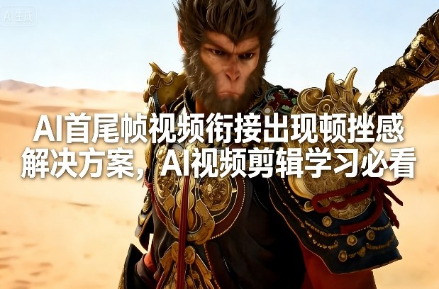 AI首尾帧视频衔接出现顿挫感解决方案，AI视频剪辑学习必看-赚钱驿站