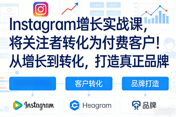 Instagram增长实战课，将关注者转化为付费客户！从增长到转化，打造真正品牌（双语字幕）-赚钱驿站