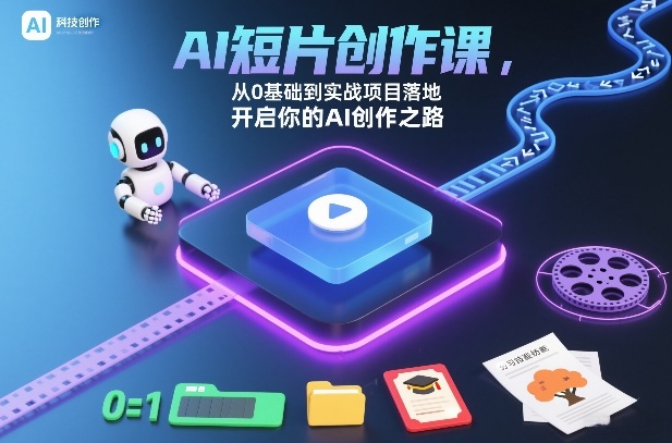 AI短片创作课，从0基础到实战项目落地，开启你的AI创作之路（更新0411）-赚钱驿站