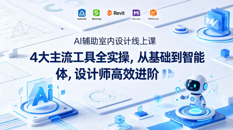 AI辅助室内设计线上课｜4大主流工具全实操，从基础到智能体，设计师高效进阶-赚钱驿站