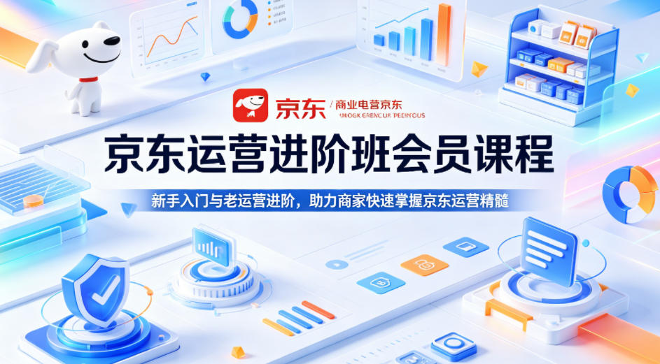 京东运营进阶班会员课程，新手入门与老运营进阶，助力商家快速掌握京东运营精髓-赚钱驿站
