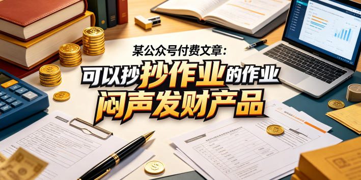 某公众号付费文章：可以抄作业的闷声发财产品-赚钱驿站