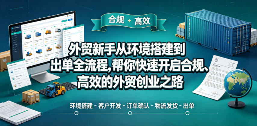 外贸新手从环境搭建到出单全流程，帮你快速开启合规、高效的外贸创业之路-赚钱驿站