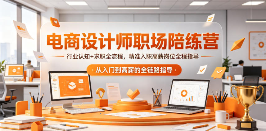 电商设计师职场陪练营，行业认知+求职全流程，精准入职高薪岗位全程指导-赚钱驿站