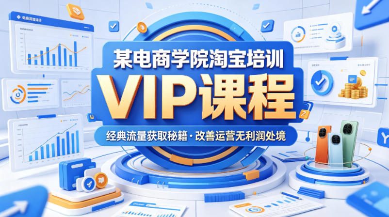 某电商学院淘宝培训VIP课程，各种经典有用的流量获取秘籍，改善运营产品没利润的处境（2026年5月）-赚钱驿站