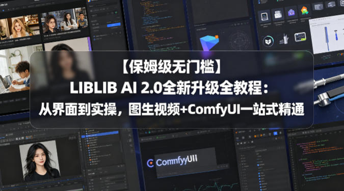 【保姆级无门槛】LIBLIB AI 2.0全新升级全教程：从界面到实操，图生视频+ComfyUI一站式精通-赚钱驿站