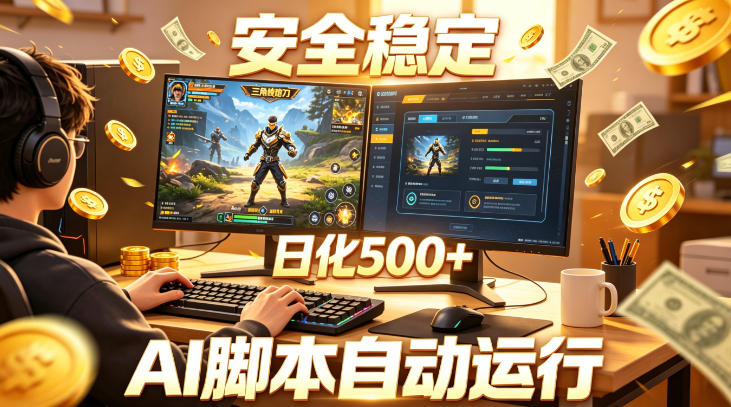 三角洲全自动挂G项目，AI脚本躺賺，日化500+，无需手动操作【揭秘】-赚钱驿站