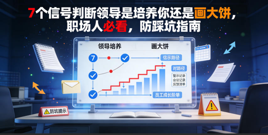 付费文章：7个信号判断领导是培养你还是画大饼，职场人必看，防踩坑指南-赚钱驿站